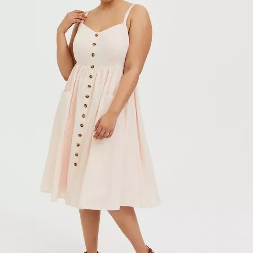 Torrid Light Pink Button-Down Top - image 7